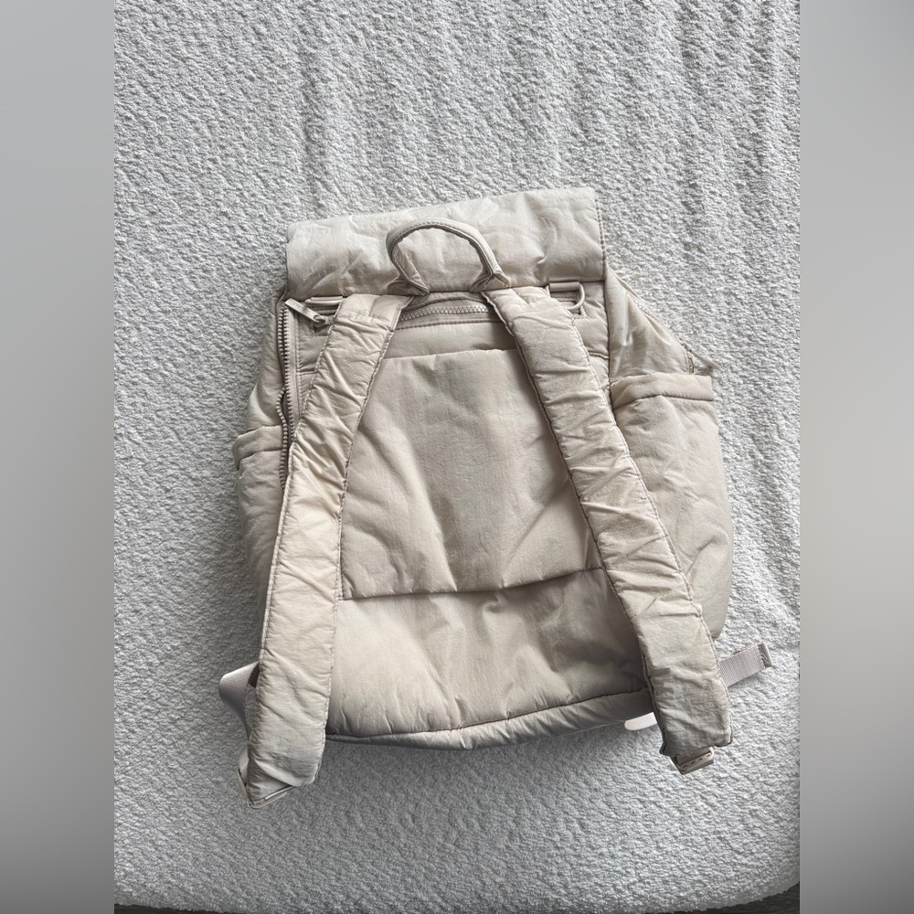 CALPAK Diaper Backpack with Laptop Sleeve in Oatmeal - Picture 8 of 10